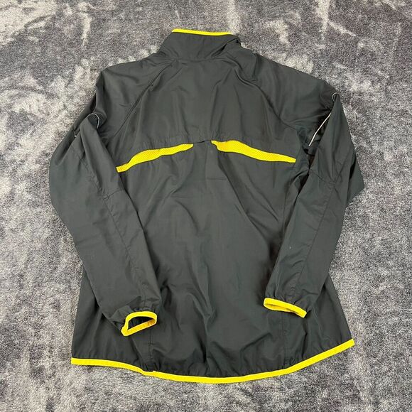 Nike Livestrong Women's 1/2 Zip Windbreaker Jacket Sz L Black Yellow Pullover - Picture 11 of 14